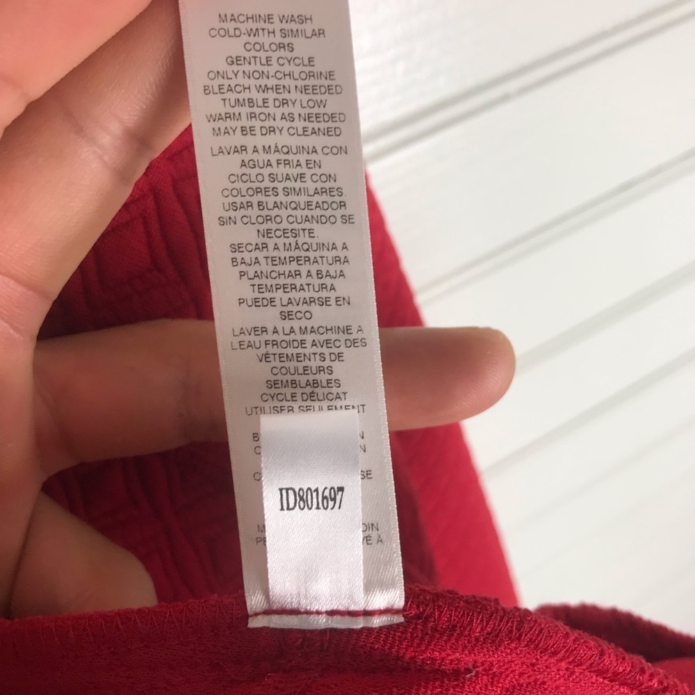 Chico's Quilted Knit Jacket Renaissance Red - Picture 6 of 8